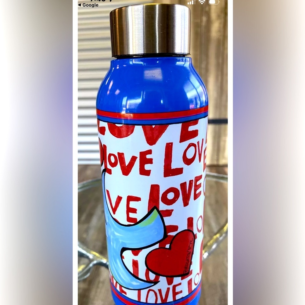 Brighton Love Doves Blue Insulated Water Bottle Stainless Steel Thermos Travel